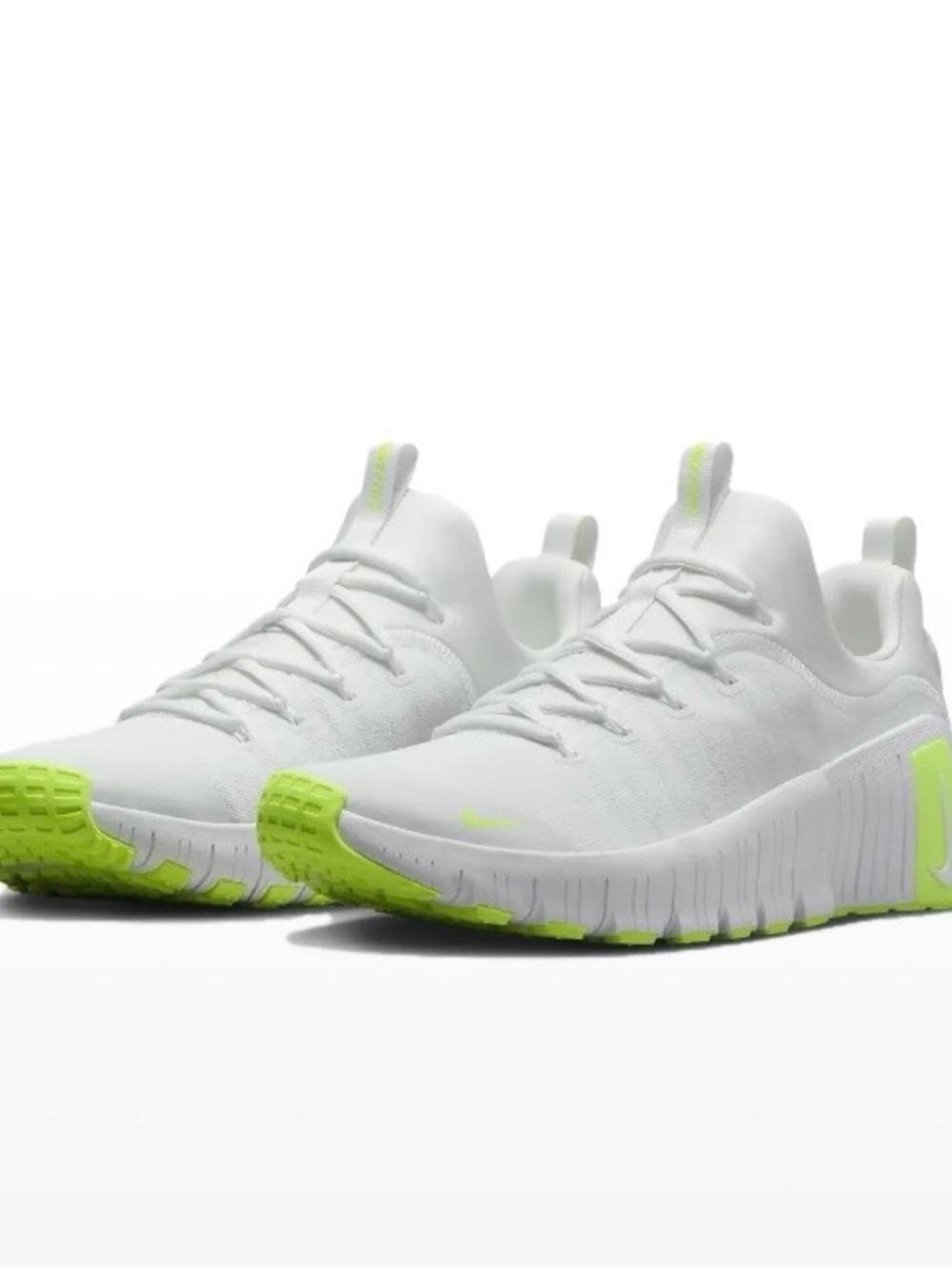 Size 11- Nike Men’s Free Metcon 6 White Volt Shoes FJ7127-104 No Kid